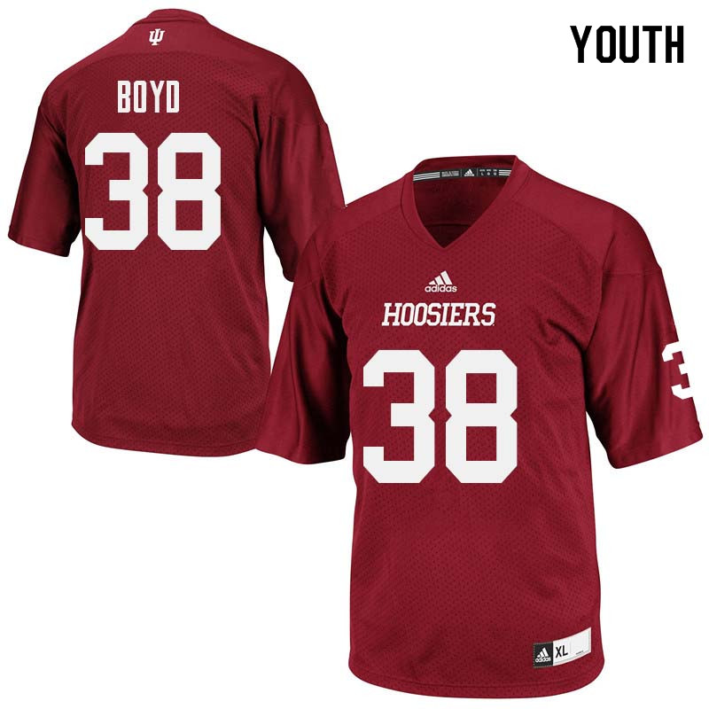 Youth #38 Jeremy Boyd Indiana Hoosiers College Football Jerseys Sale-Crimson
